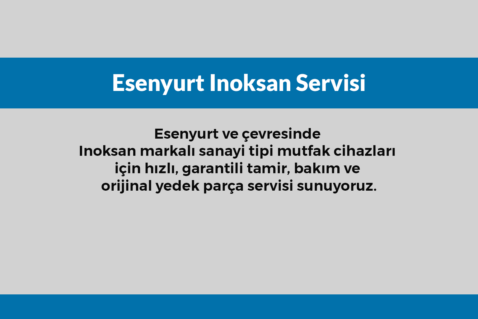 Esenyurt Inoksan Servisi