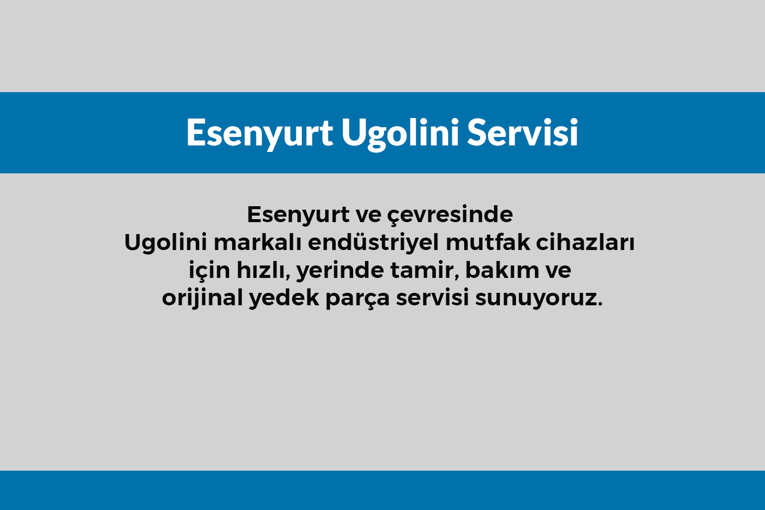 Esenyurt Ugolini Servisi