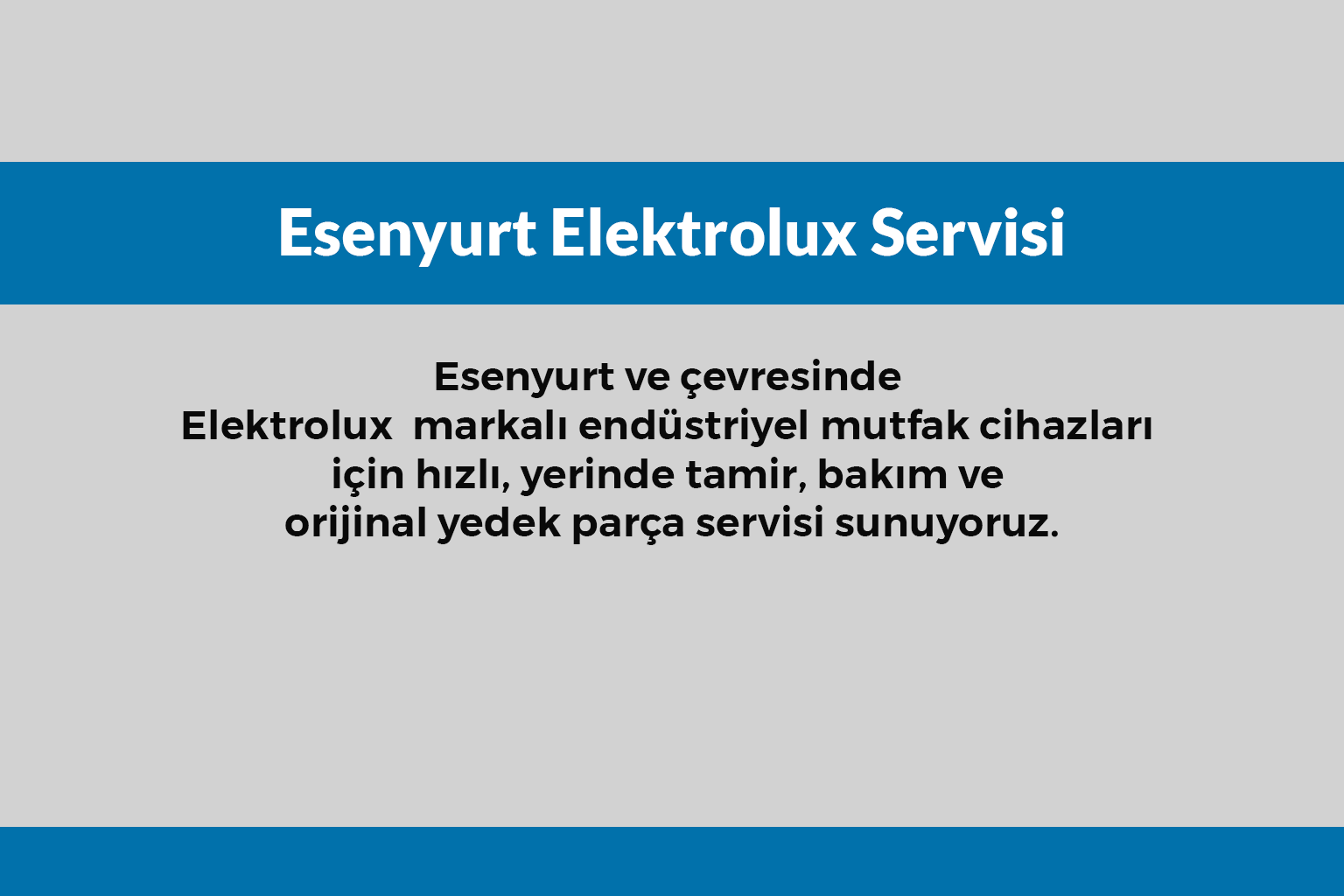 Esenyurt Elektrolux Servisi